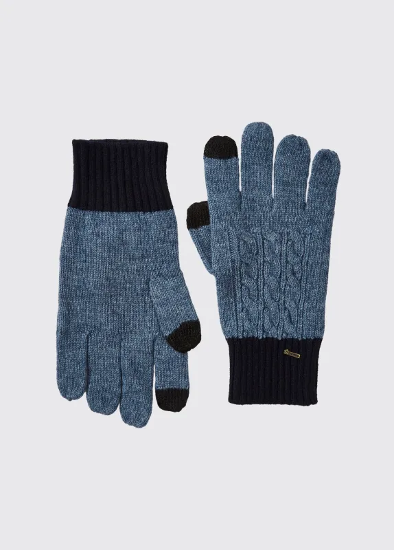 Ballyhide­­ Knitted Gloves - Navy sold by Dubarry of Ireland