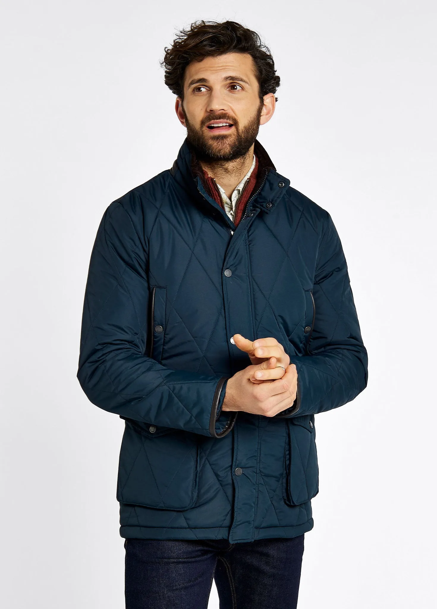 Farmley Men’s Quilted Jacket - Navy sold by Dubarry of Ireland product image thumbnail 4