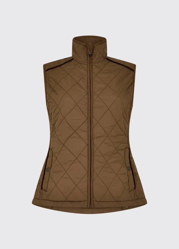 Heywood Women’s Quilted Gilet - Bronze sold by Dubarry of Ireland