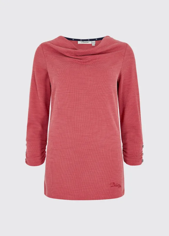 Hillgrove cowl neck top - Nantuck Red sold by Dubarry of Ireland