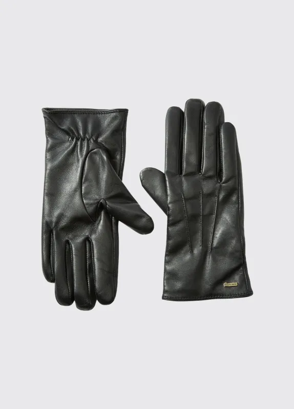 Sheehan Ladies Leather Gloves - Black sold by Dubarry of Ireland
