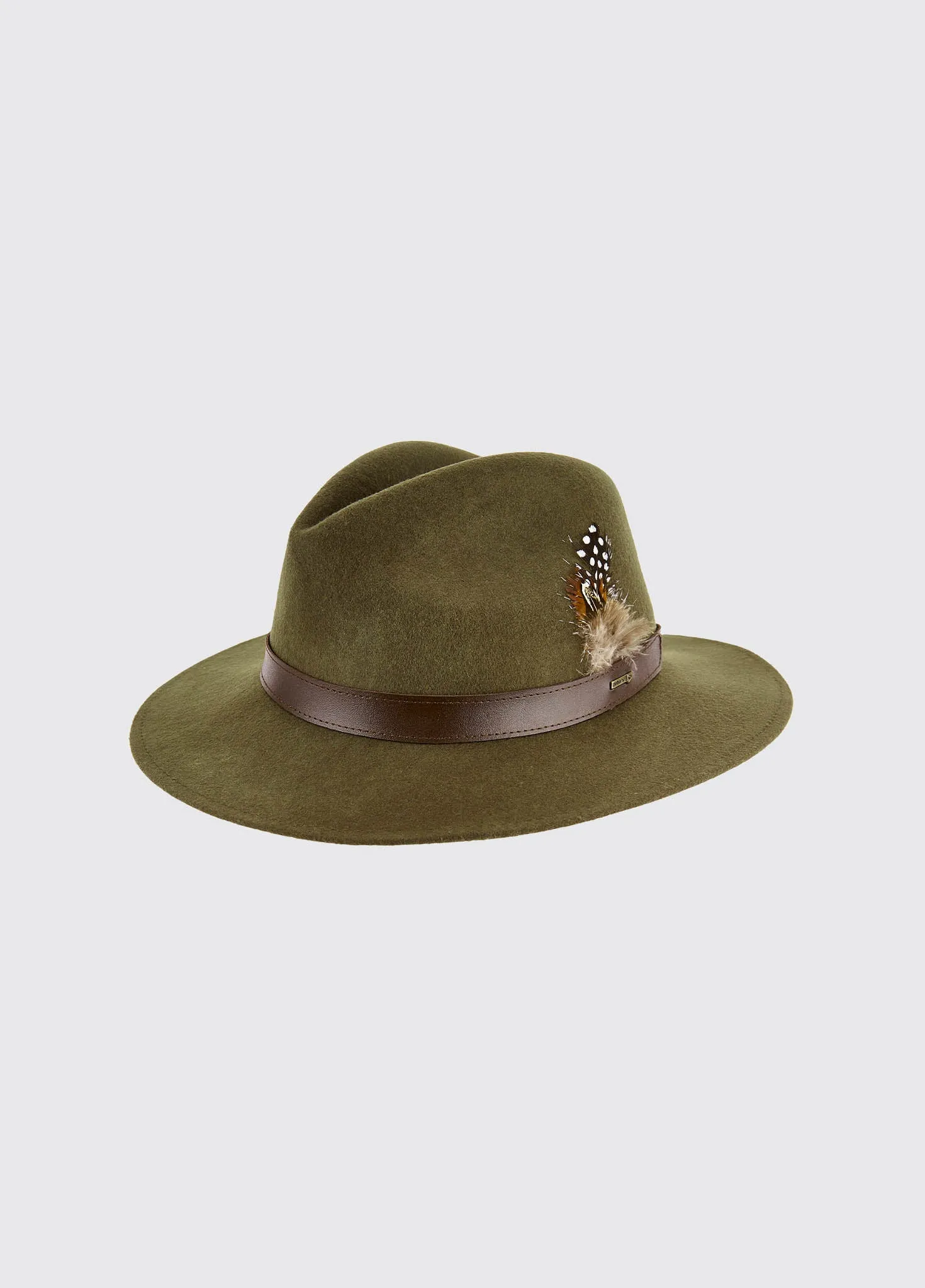 Gallagher Ladies Felt Hat - Olive sold by Dubarry of Ireland