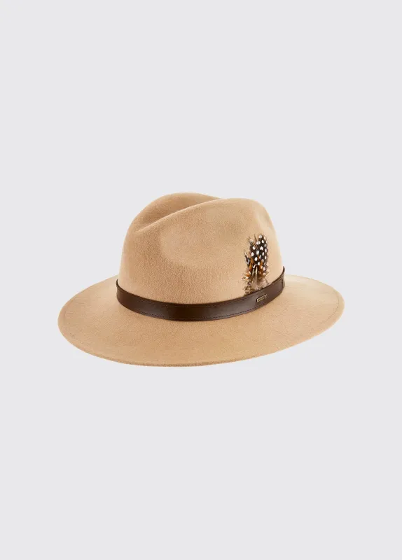 Gallagher Ladies Felt Hat - Sand sold by Dubarry of Ireland