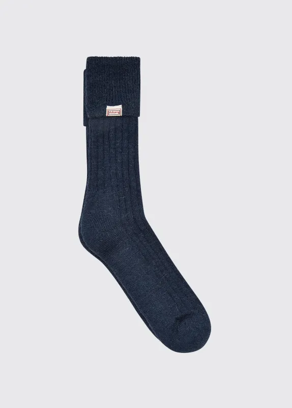 Holycross Ladies Alpaca Socks - Navy sold by Dubarry of Ireland