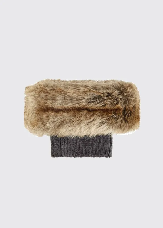 Glenfort Ladies Faux Fur Boot Cuff - Chinchilla sold by Dubarry of Ireland