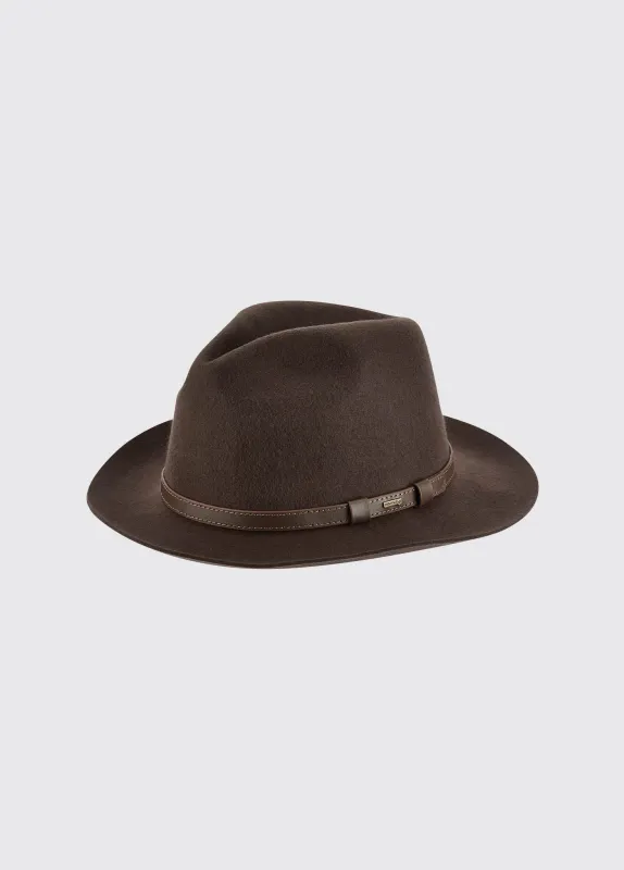 Frontier Fedora Hat - Brown made by Dubarry of Ireland