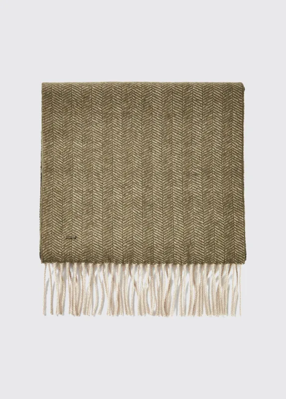 Kingsley Ladies Wool Scarf - Olive sold by Dubarry of Ireland