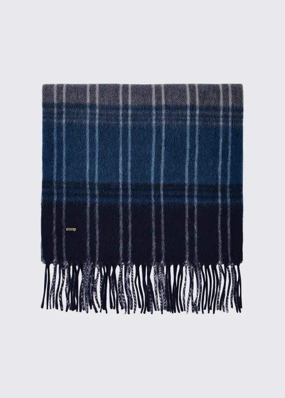 Gleneagle Wool Scarf - Peacock Blue sold by Dubarry of Ireland