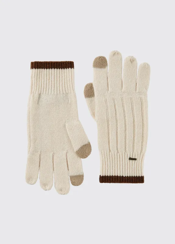 Marsh Ladies Knitted Gloves - Chalk sold by Dubarry of Ireland