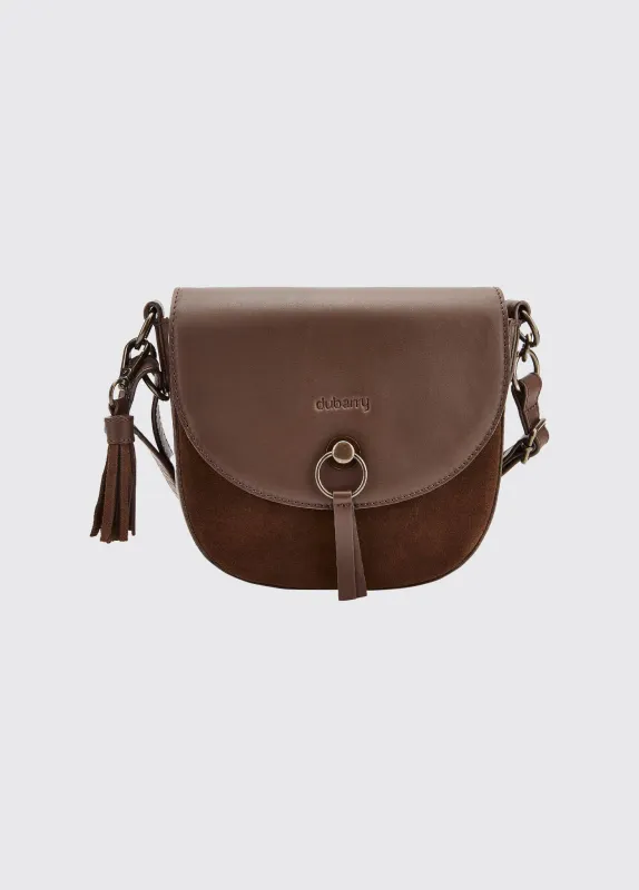Crossgar Ladies Saddle Bag - Cigar sold by Dubarry of Ireland