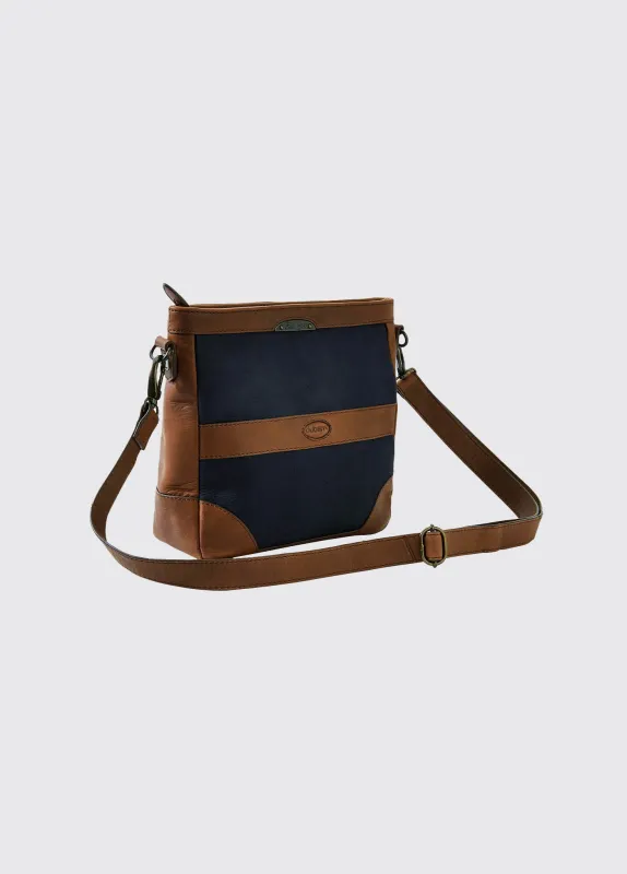 Ardmore Ladies Cross Body Bag - Navy/Brown sold by Dubarry of Ireland