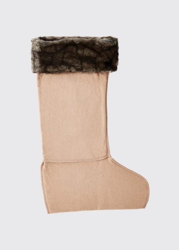 Faux Ladies Fur Boot Liners - Elk made by Dubarry of Ireland