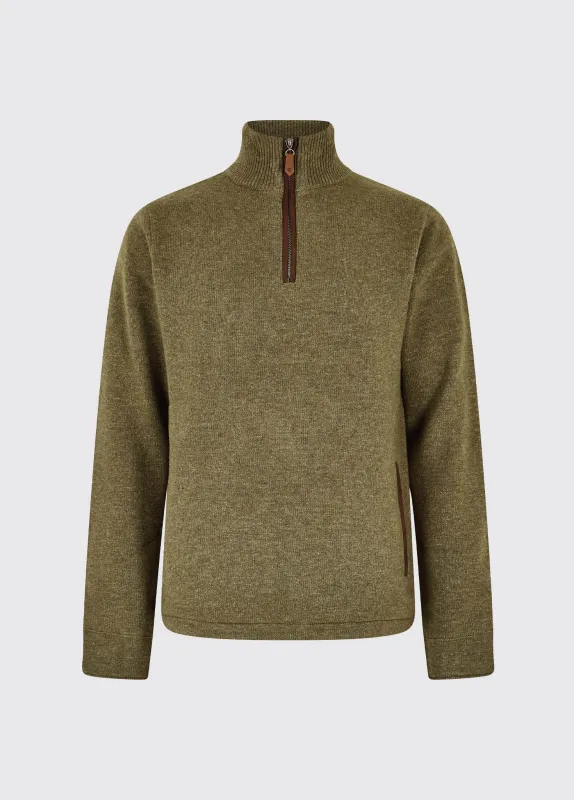 Feeney Zip Neck Sweater - Dusky Green sold by Dubarry of Ireland