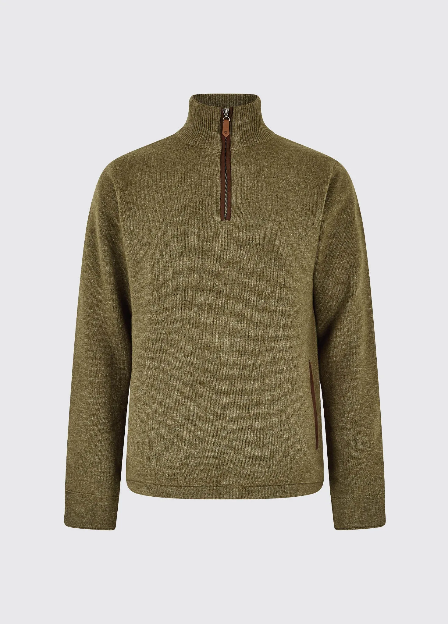 Feeney Zip Neck Sweater - Dusky Green sold by Dubarry of Ireland