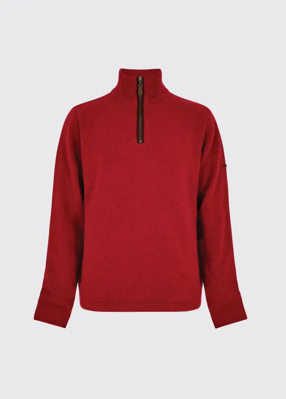 Feeney Zip Neck Sweater - Cardinal sold by Dubarry of Ireland