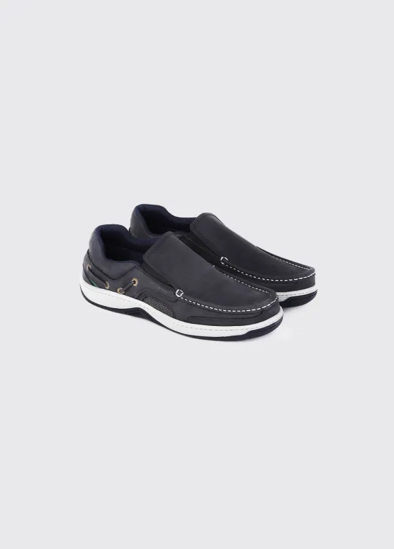 Yacht Men's Slip-On Deck Shoe - Navy sold by Dubarry of Ireland