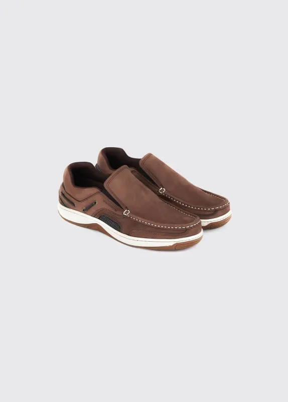Yacht Men's Slip-On Deck Shoe - Donkey Brown sold by Dubarry of Ireland