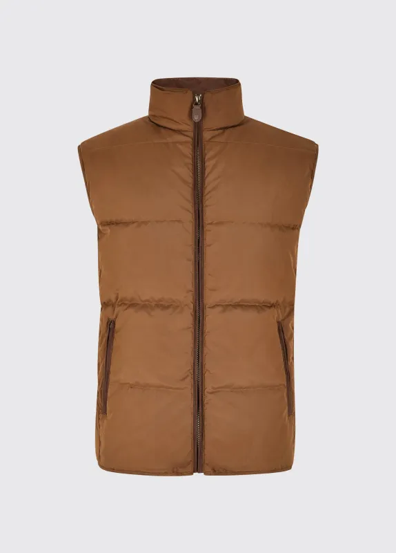 Graystown Mens Down-filled Gilet - Walnut sold by Dubarry of Ireland