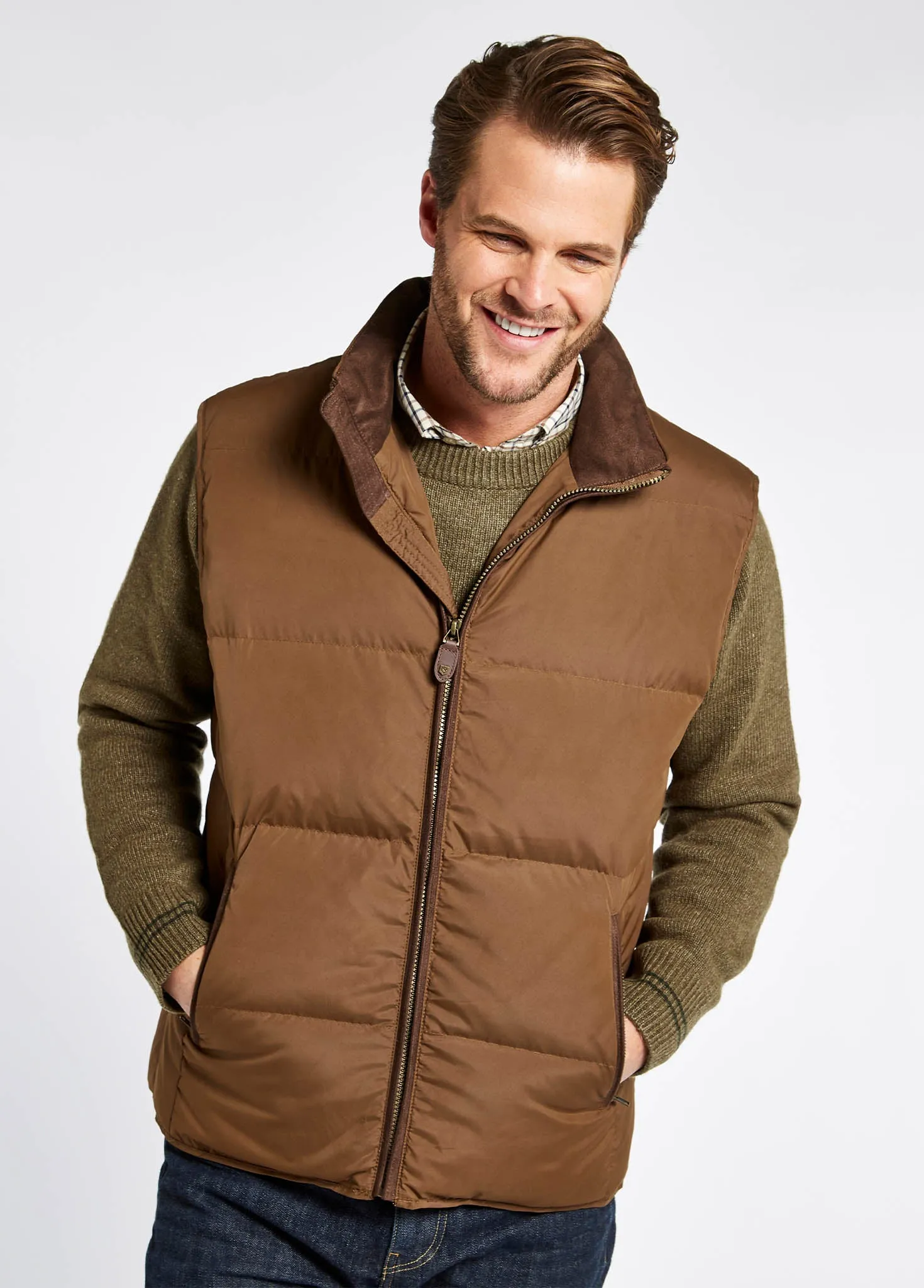 Graystown Mens Down-filled Gilet - Walnut sold by Dubarry of Ireland product image thumbnail 4