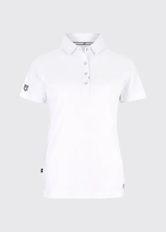 Riviera Women's Technical Polo - White sold by Dubarry of Ireland