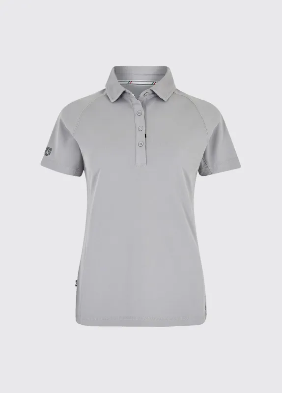 Riviera Women's Technical Polo - Platinum sold by Dubarry of Ireland