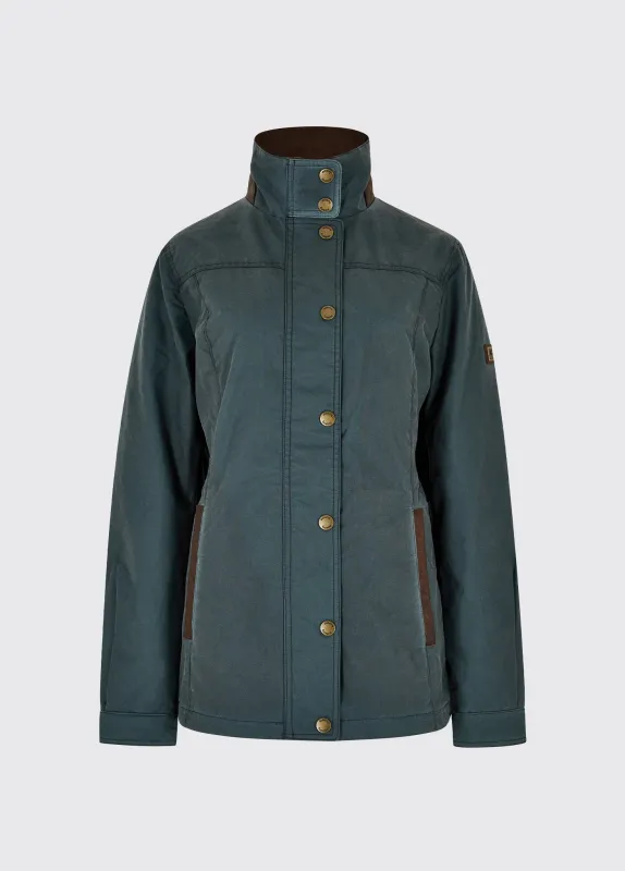Mountrath Wax Jacket - Dark Pebble made by Dubarry of Ireland