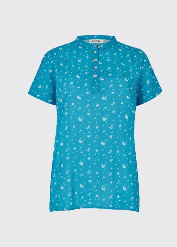 Waterfall Printed Top - Cornflower - Size EU 36 sold by Dubarry of Ireland