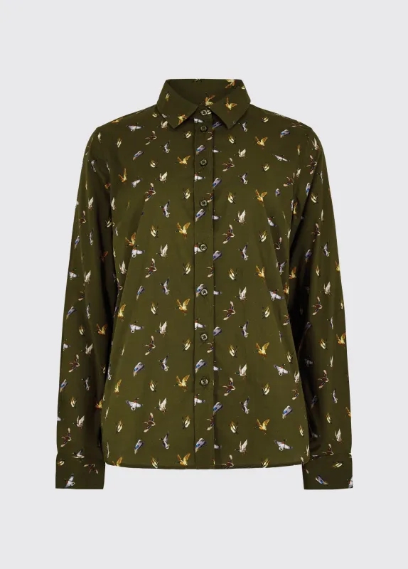 Jasmine Printed Shirt - Olive made by Dubarry of Ireland