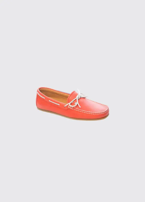 Bahamas Moccasins - Coral made by Dubarry of Ireland