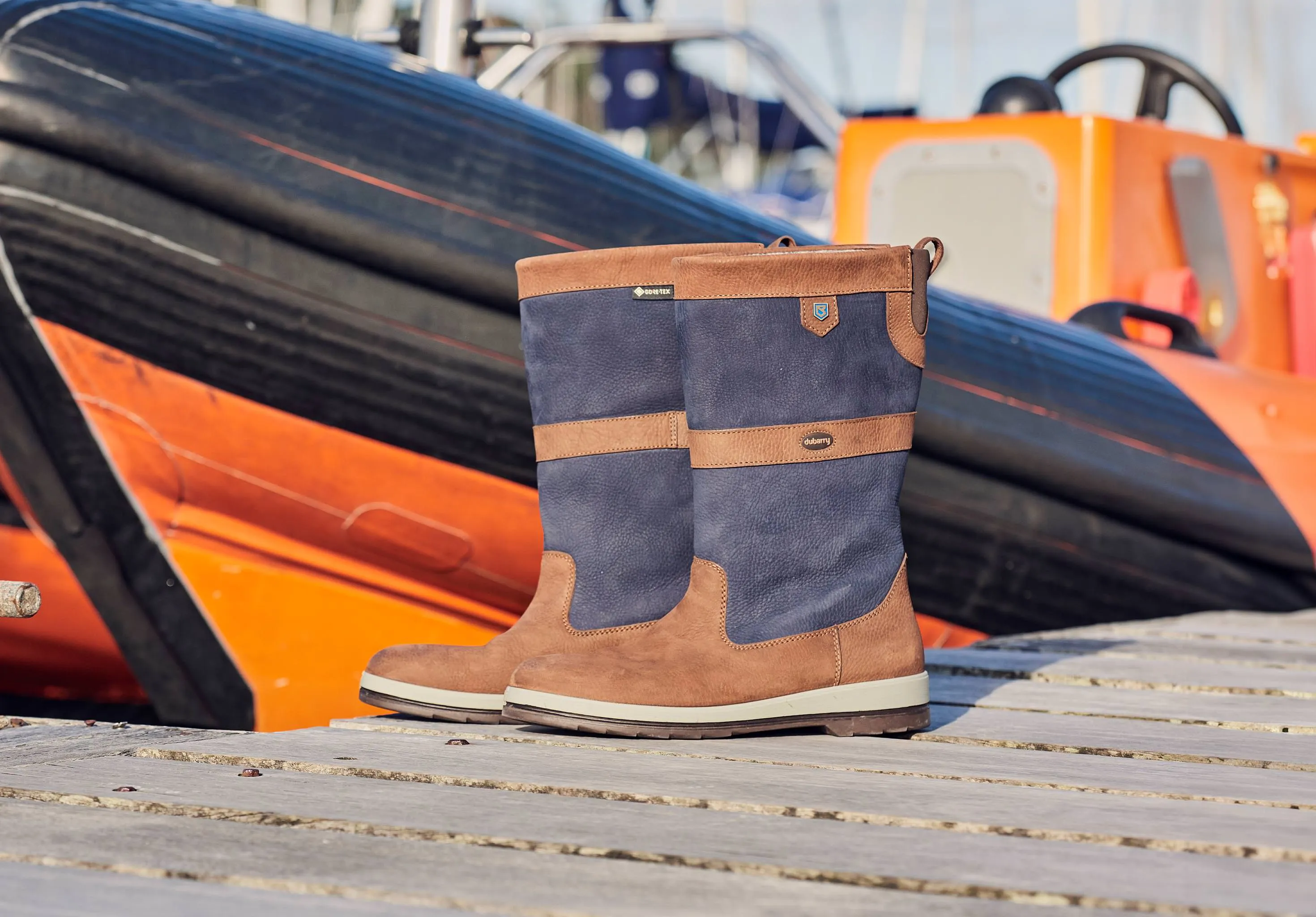 Ultima Ladies ExtraFit™ Sailing Boot - Navy/Brown sold by Dubarry of Ireland product image thumbnail 3