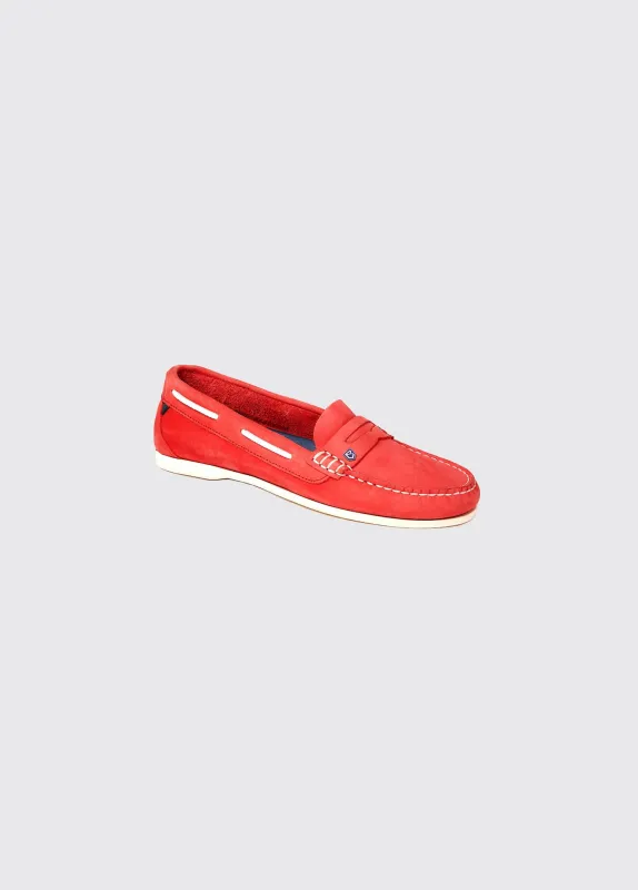 Belize Deck Shoe - Red sold by Dubarry of Ireland