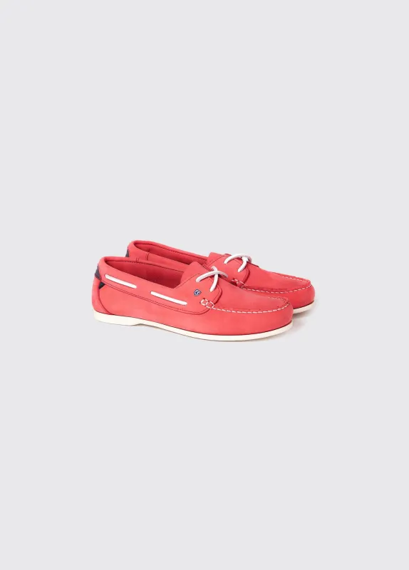 Aruba Deck Shoe - Coral made by Dubarry of Ireland