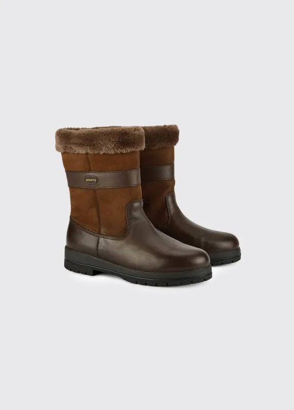 Foxrock Ladies Fur Lined County Boot - Walnut sold by Dubarry of Ireland