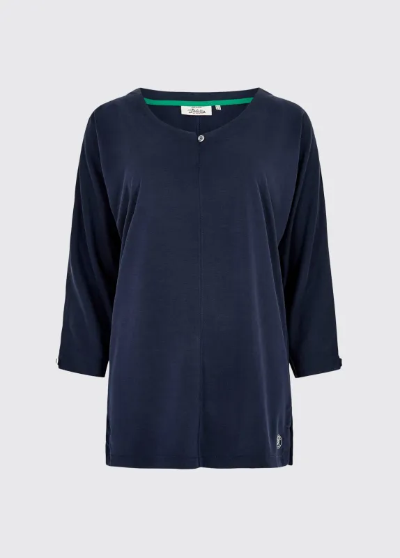 Mountlucas 3/4 sleeve Top - Navy sold by Dubarry of Ireland