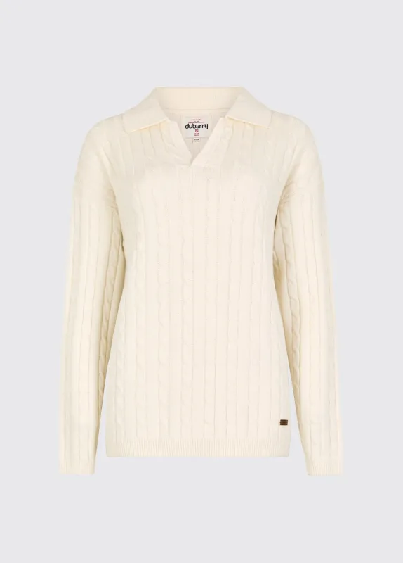 Brownville Women's Cable Knit Jumper - Oyster made by Current