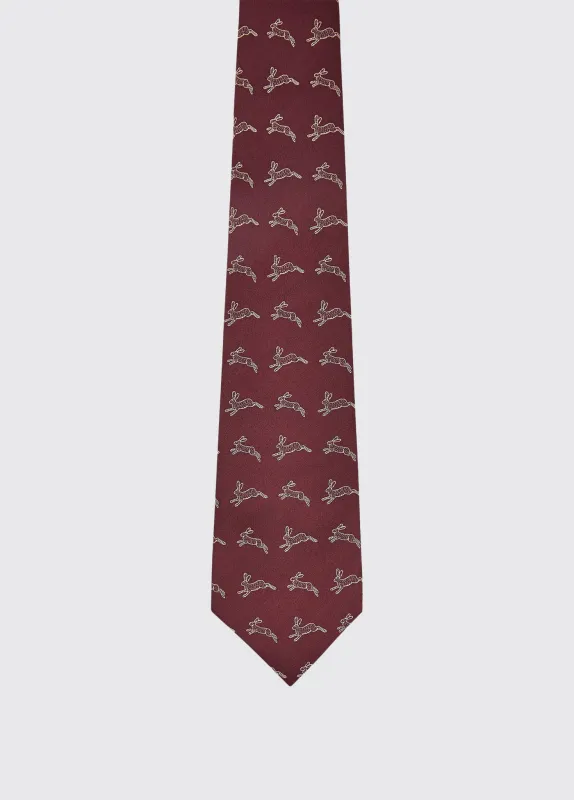Lacken Mens Silk Tie - Merlot Multi made by Dubarry of Ireland
