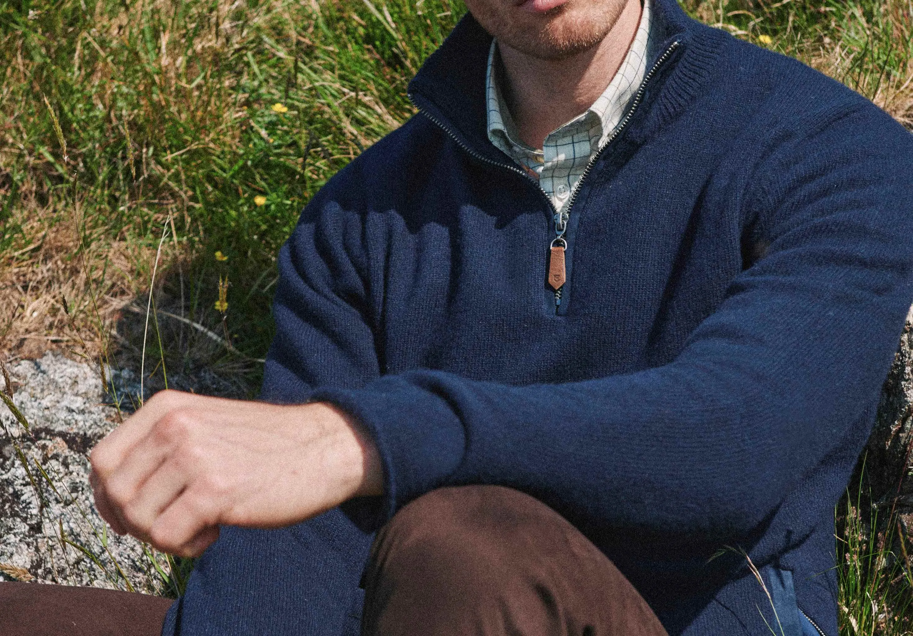 Feeney Zip Neck Sweater - Navy sold by Dubarry of Ireland product image thumbnail 2