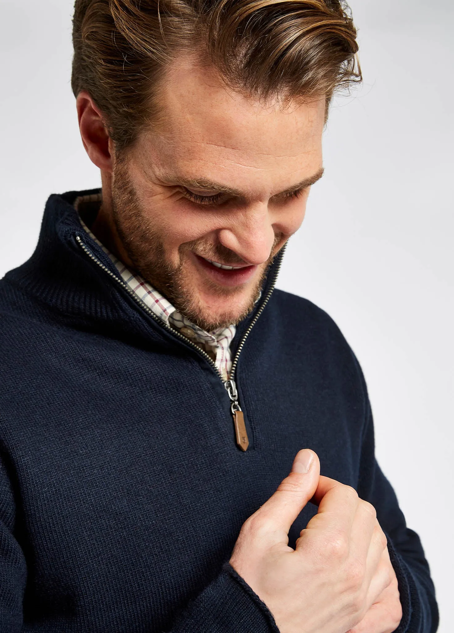 Feeney Zip Neck Sweater - Navy sold by Dubarry of Ireland product image thumbnail 5