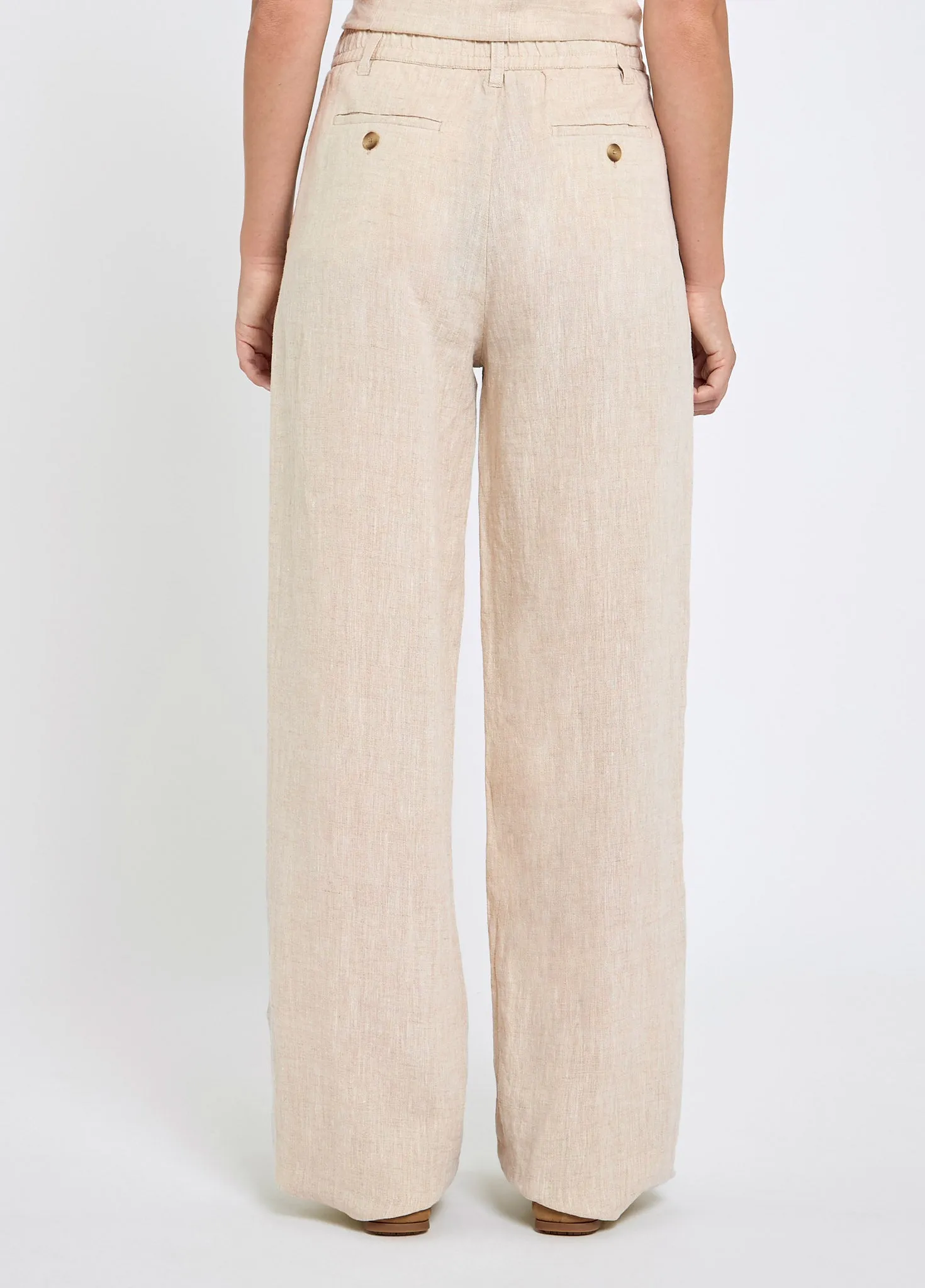 Kelby Women’s Linen Trousers - Oatmeal sold by Dubarry of Ireland product image thumbnail 5