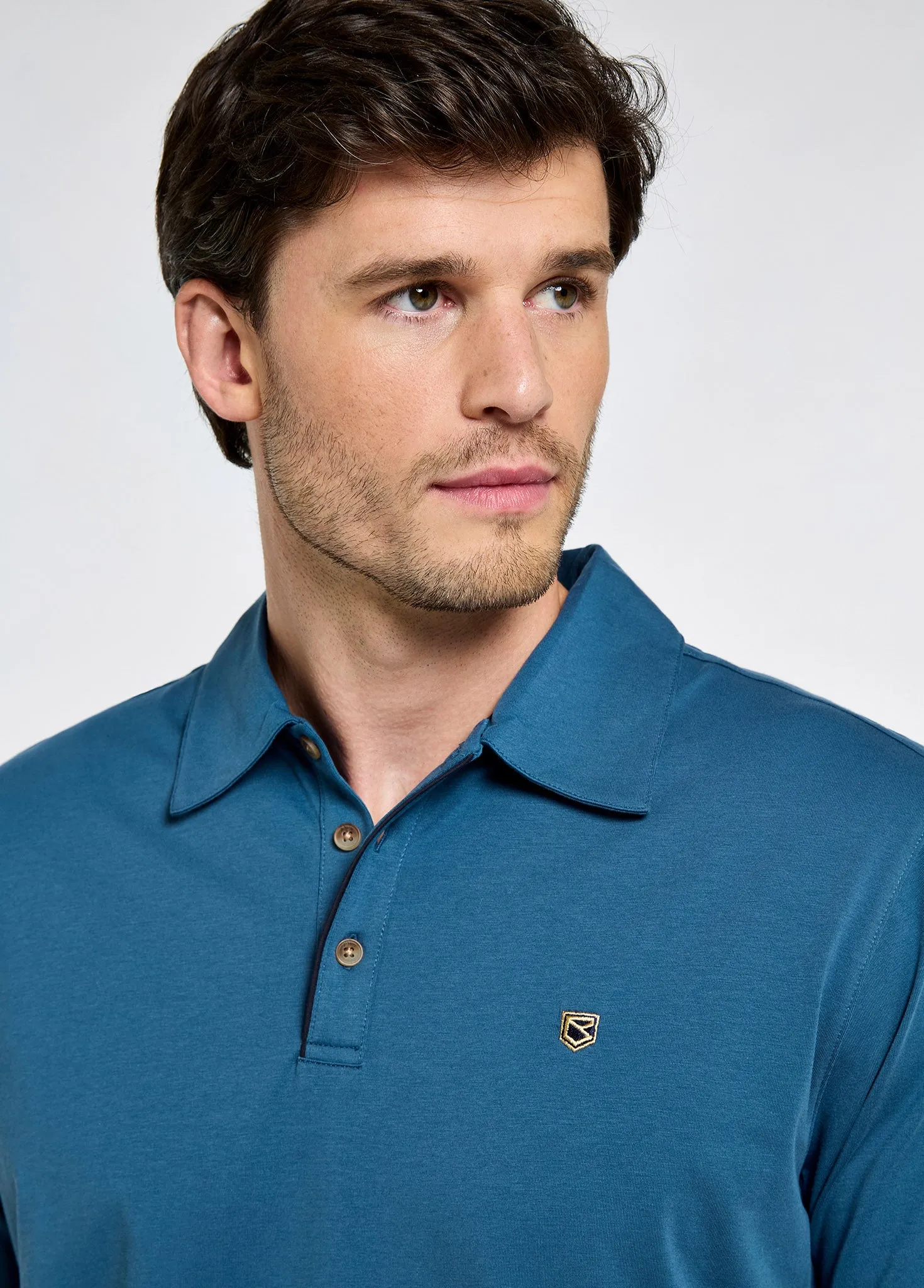 Kilmurray Men’s Three-Button Polo - Indigo sold by Dubarry of Ireland product image thumbnail 4