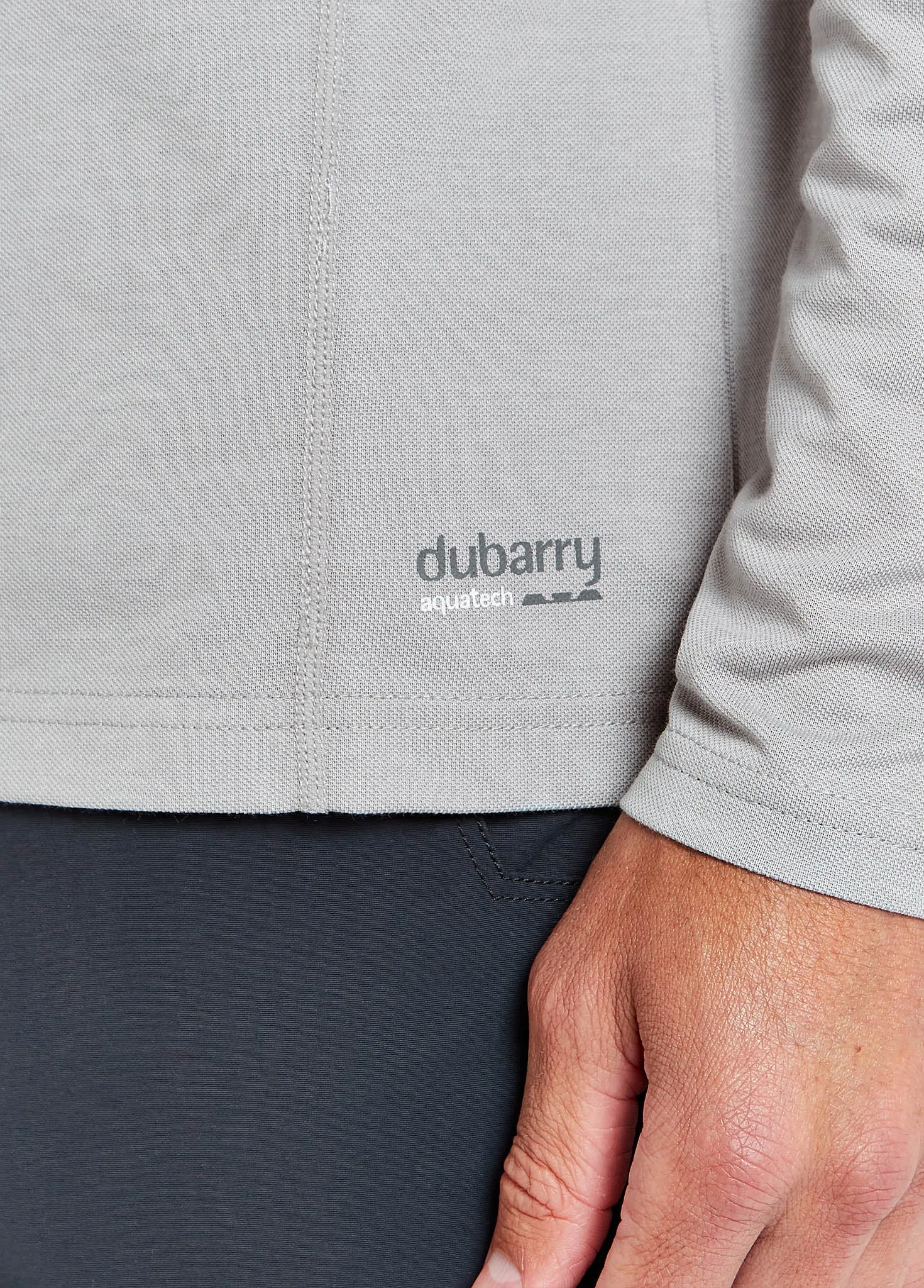 Freshford Women's Long-sleeved Polo - Platinum sold by Dubarry of Ireland product image thumbnail 3