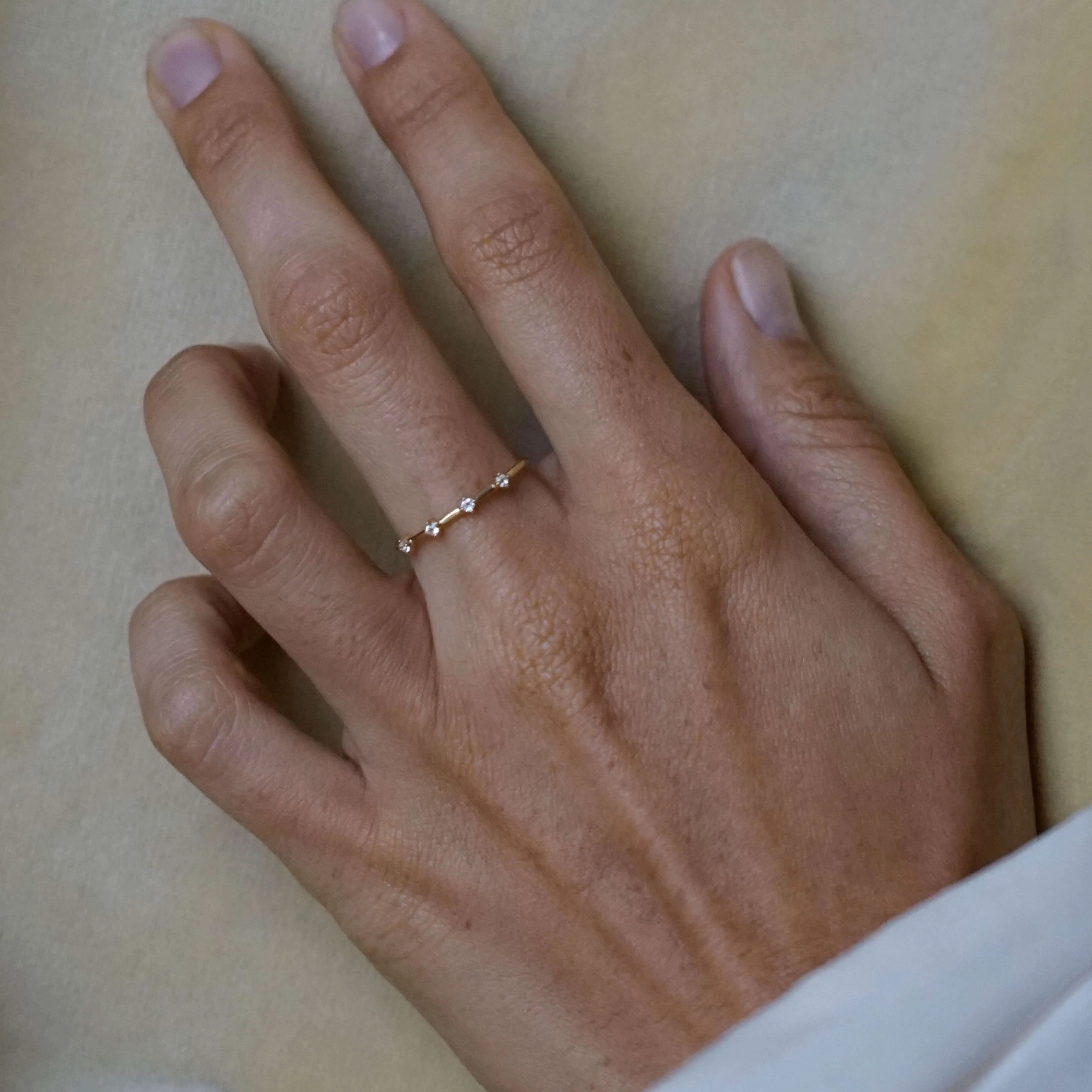 Four Stone Bamboo Ring sold by Otiumberg product image thumbnail 3