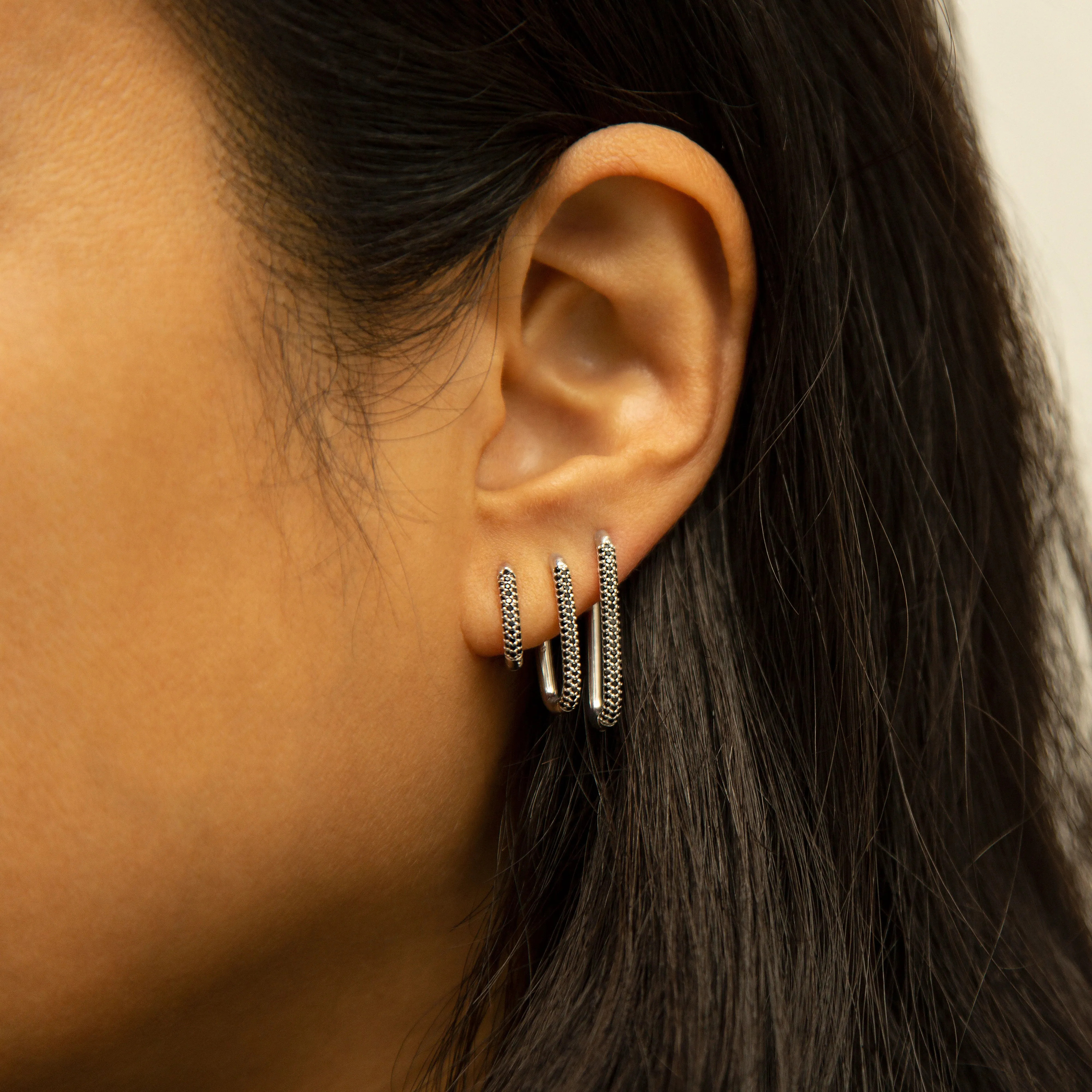 Paperclip Large Black Onyx Earring sold by Otiumberg product image thumbnail 3