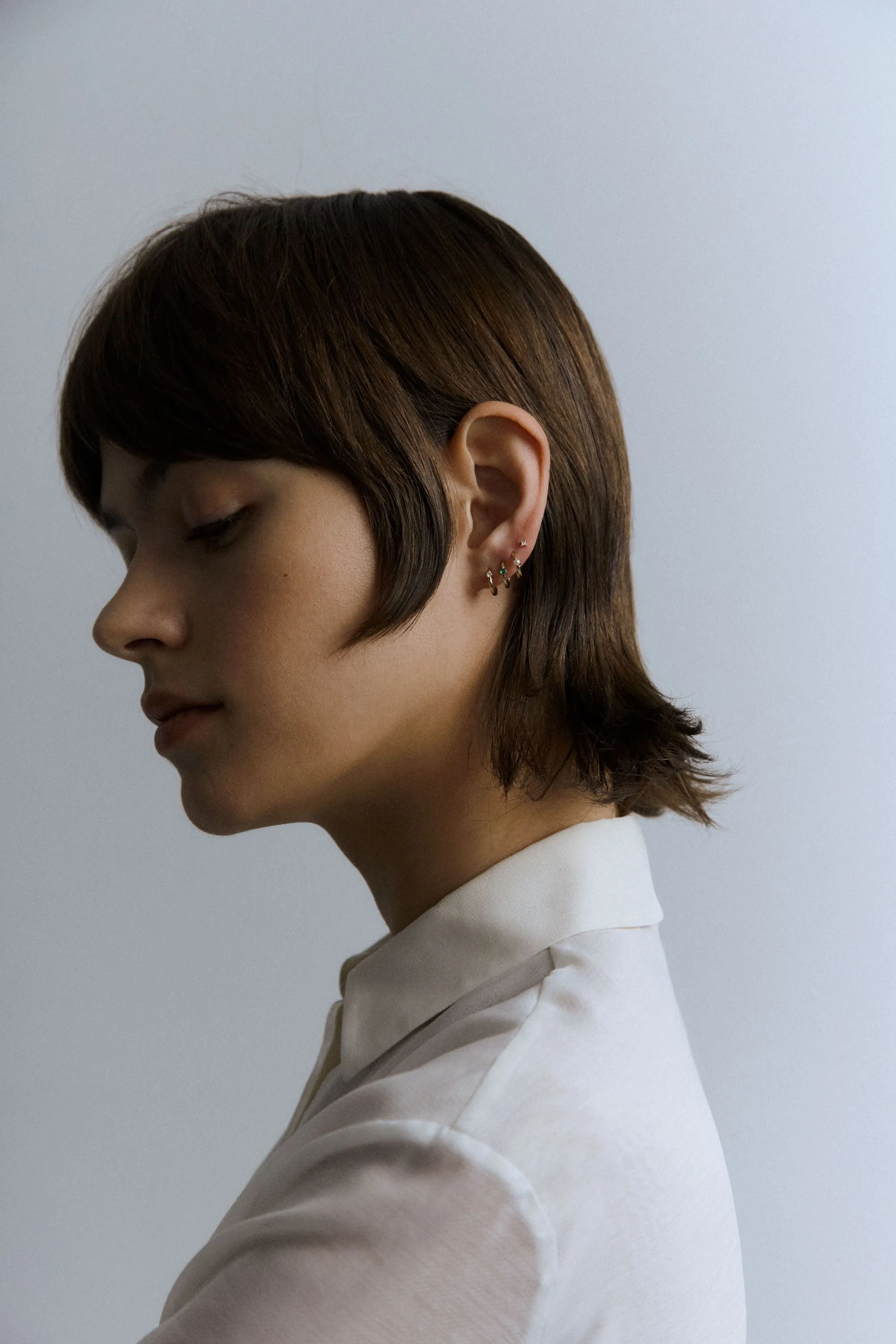 Bamboo Diamond Hoops sold by Otiumberg product image thumbnail 3