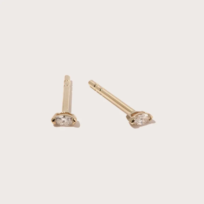 Diamond Marquise Studs sold by Otiumberg