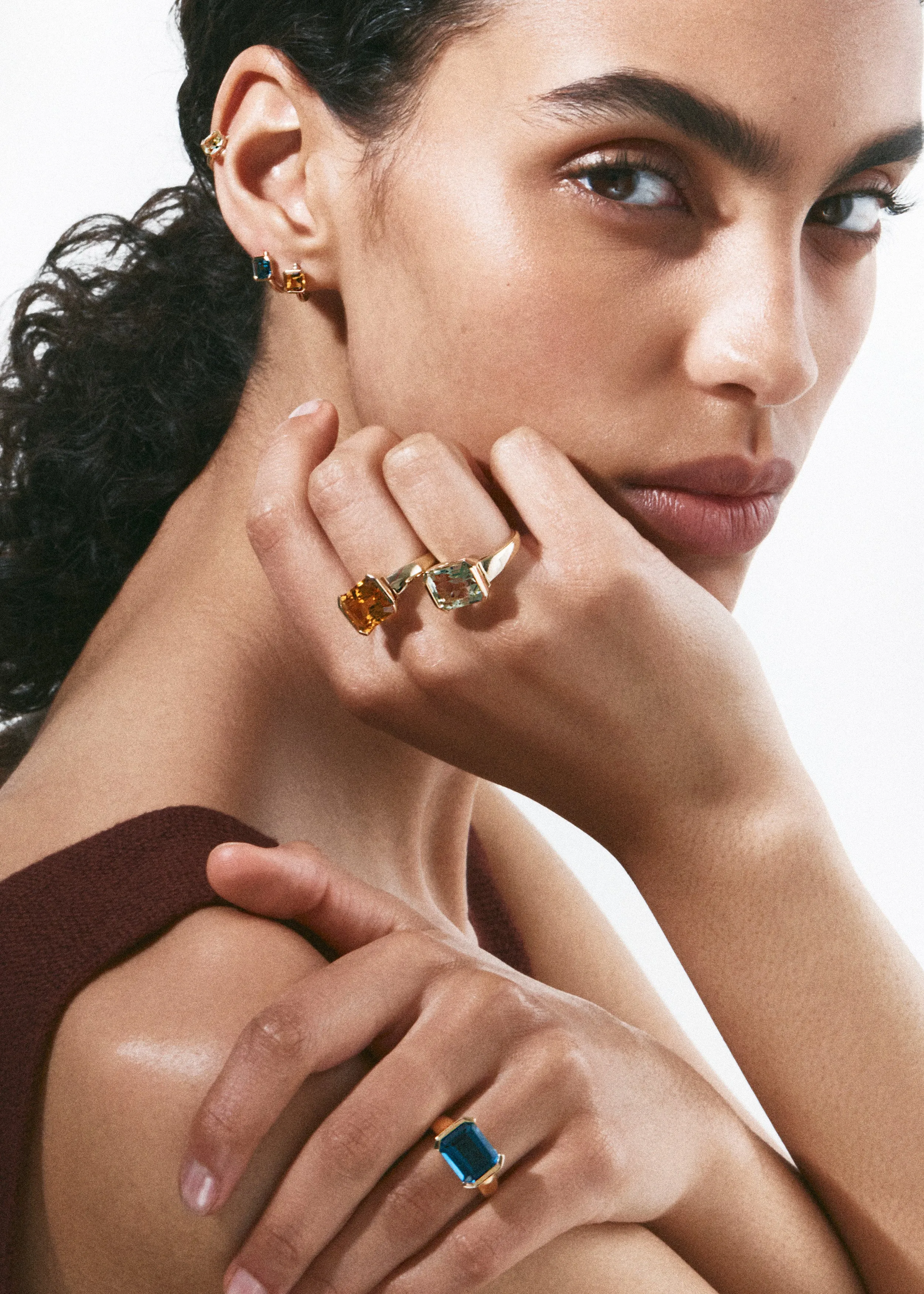 Smokey Quartz Domino Ring sold by Otiumberg product image thumbnail 4