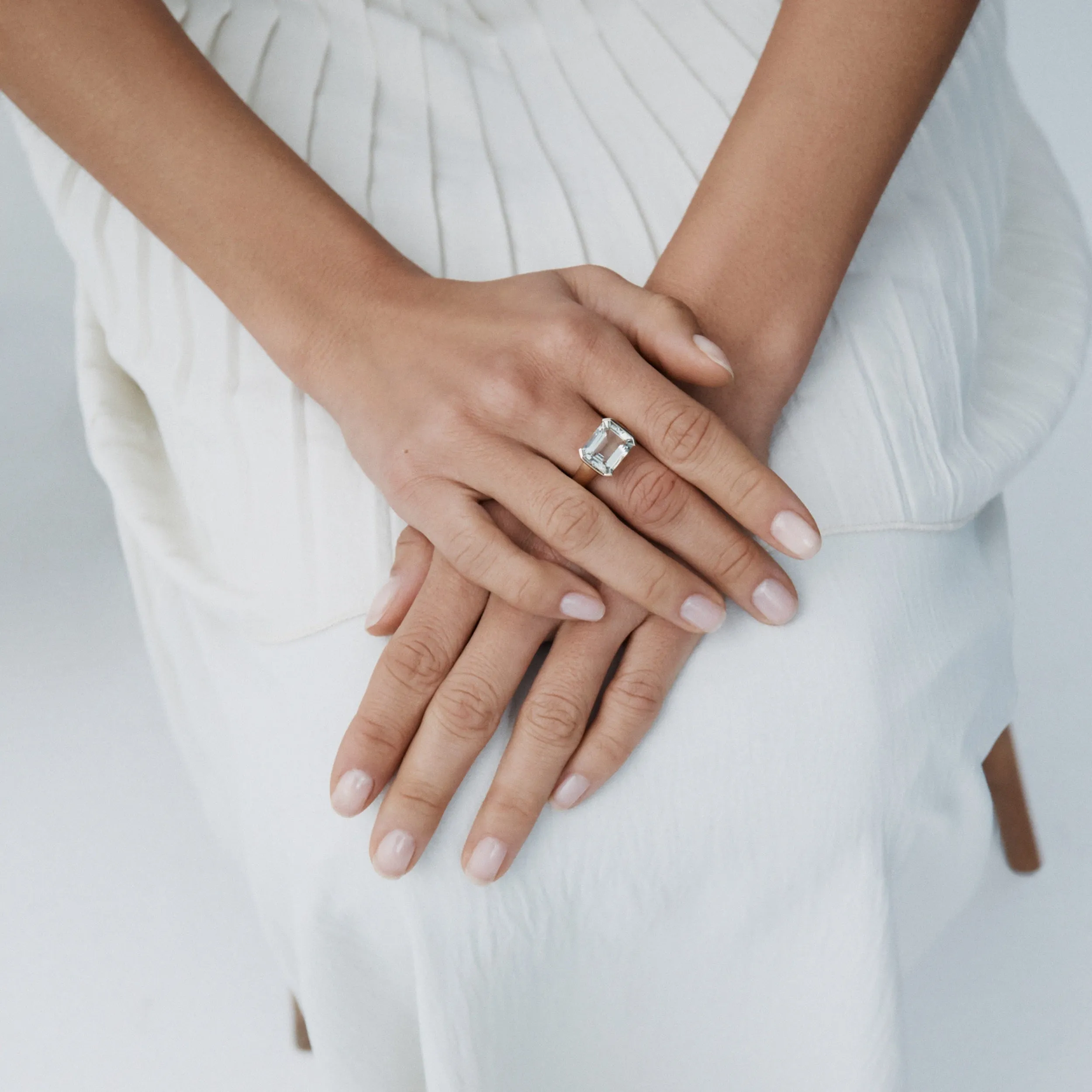 Mint Quartz Domino Ring sold by Otiumberg product image thumbnail 2