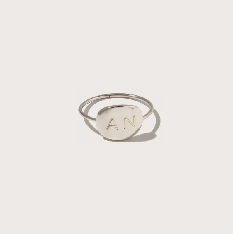 Modern Signet Ring with Complimentary Hand Engraving sold by Otiumberg