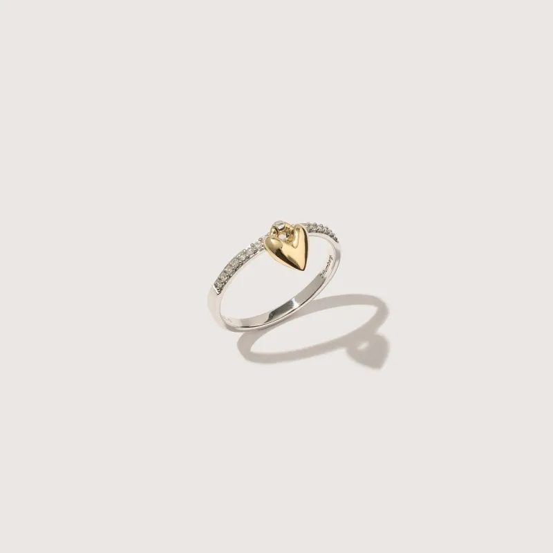Diamond Heart Knocker Ring sold by Otiumberg