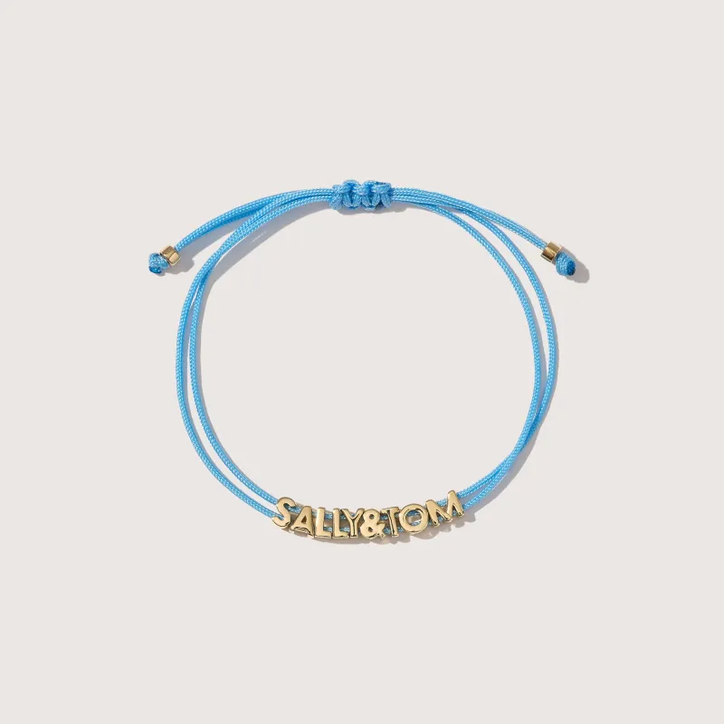 Totem Name Sky Blue Cord Bracelet (Made To Order) made by Otiumberg